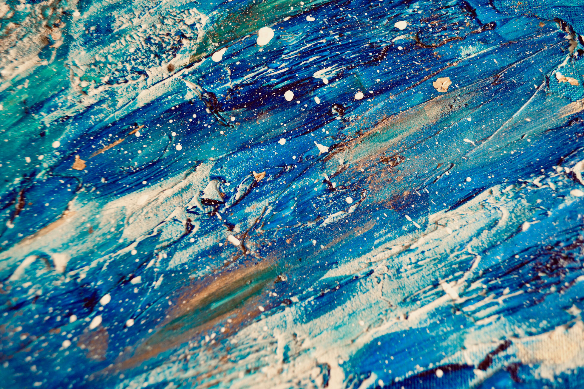 Acrylique - pâte relief - pigments d'or